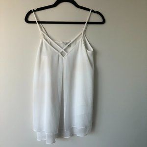 White Flowy Tank Top